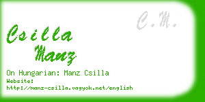 csilla manz business card